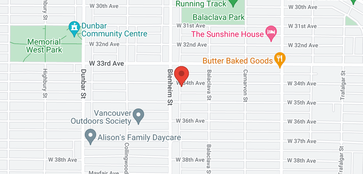 map of 3282 W 34TH AVENUE